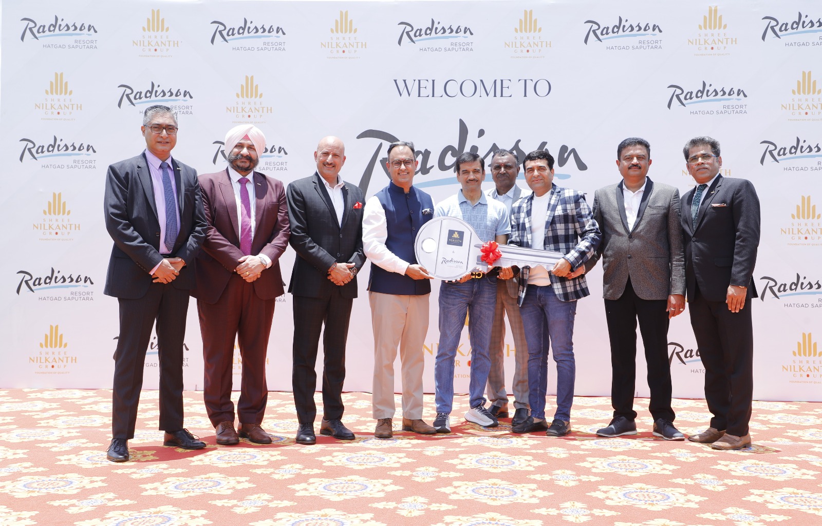 The opening ceremony of Radisson Resort Hatgad Saputara in the presence of leadership teams from Radisson Hotel Group and Neelkanth Group