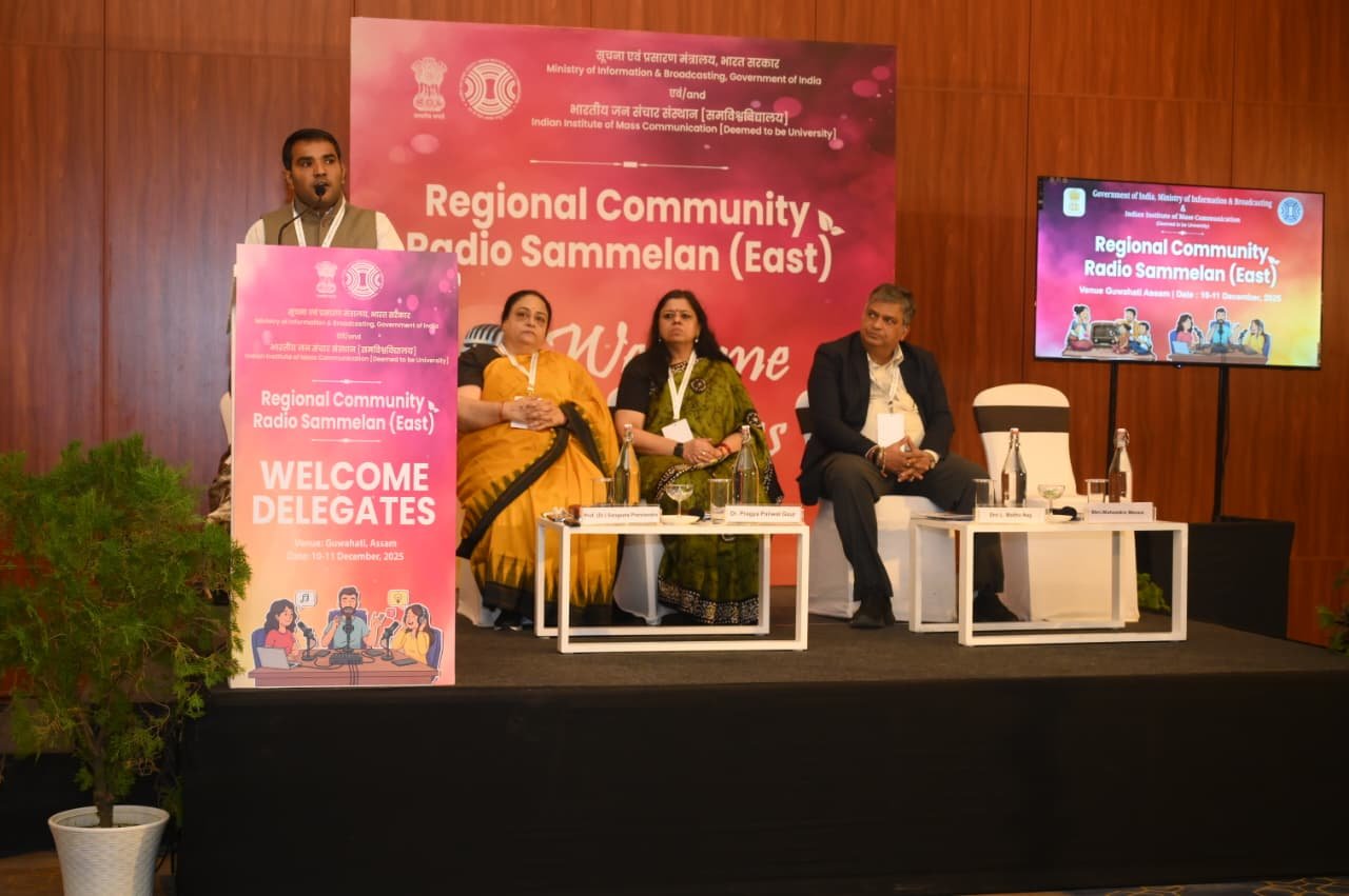New Delhi, 10th December, 2025: The two-day Regional Community Radio Sammelan (East) was inaugurated in Guwahati today. Organised by the Ministry of Information & Broadcasting, Government of India, in collaboration with the Indian Institute of Mass Communication (IIMC), New Delhi, the theme of the Sammelan is “Celebrating 20 Years of Community Radio in India.” More than 65 Community Radio Stations from the Eastern and Northeastern region are participating in the event.
Welcoming the gathering, Dr. Pragya Paliwal Gaur, Vice Chancellor of IIMC, New Delhi said that it was an honour for IIMC to partner with the Ministry for this milestone gathering. She highlighted the growth of the Community Radio ecosystem, with over 550 stations now operating across India and more in the pipeline, including in the Northeast. Dr. Gaur spoke about the important role of Community Radio in promoting gender-sensitive communication, disseminating emergency information, involving students of media education, preserving folk traditions, and responsibly integrating AI in content development. She urged stakeholders to work together to strengthen community-led development through Community Radio.
Delivering his address, Shri L. Madhu Nag, Registrar, IIMC, highlighted the significant transformation of India’s radio landscape—from mainstream FM broadcasting to the emergence of Community Radio as a powerful platform for local voices. Emphasizing the core pillars of strengthening CR stations, he underscored the importance of community-driven content creation, enhanced capacity building, and long-term financial sustainability. He noted that creatively produced, locally rooted content remains central to the success of Community Radio.
Ms Shilpa Rao, Director CRS, Ministry of Information and Broadcasting informed about the objectives of the Sammelan and mentioned that the Ministry of Information and Broadcasting is committed to the growth and reinforcement of the Community Radio sector in the North East Region. She also appraised them about the initiatives taken by the Ministry of Information and Broadcasting in this regard.
Shri Mahendra Meena, Under Secretary, Ministry of Information & Broadcasting, remarked that Community Radio stations have become indispensable for last-mile communication. He stated that CR stations amplify real community voices and help ensure accurate information reaches people during emergencies and developmental programmes. He reaffirmed the Ministry’s continued support to the Community Radio movement.
Prof. (Dr.) Sangeeta Pranvendra, Convenor of the Sammelan, extended a warm vote of thanks to all participants for travelling to Guwahati and joining the collective celebration of two decades of India’s Community Radio movement. She appreciated the commitment of CR practitioners and experts who continue to strengthen grassroots broadcasting across the region.
The first day of the sammelan featured several technical and interactive sessions. Deputy Wireless Advisor, Ministry of Telecommunications Shri Manish Sheelwant spoke in detail about transmitter replacement and migration to the SARAL Sanchar portal, along with guidance on applying for WoL renewal.
Prof. (Dr.) Kanchan K. Malik stressed on the relevance of gender based programming and the vital role of women in CRS programming and participation in the overall content management and broadcasting.
A panel discussion on the engagement of State Governments in promoting Community Radio across the eastern region, moderated by Shri Amit Dwivedi, Project Director CRS engaged with CRS practitioners from Bihar, Manipur, Assam, West Bengal and Odisha.
The first day also included an insightful session on ‘Promotion and Preservation of Indigenous Languages and CRS’ led by Prof. Uma Pappuswamy from the Central Institute of Indian Languages, Mysuru. She said that as the nature of the CRS is hyperlocal, indigenous languages can best be preserved and promoted through the CRS.
The day concluded with a session on community-based content, delivered by Shri N. A. Shah Ansari, Director, Radio Namaskar, Konark, Odisha. He spoke on the best practices to be adopted while creating community based content.
The Sammelan provides Community Radio practitioners a platform to share experiences, raise concerns, explore innovative approaches and collectively strengthen the future of grassroots broadcasting across the eastern and northeastern region.