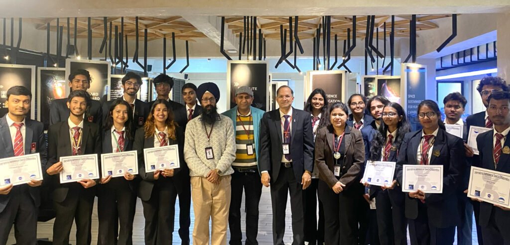 Chandigarh University Students along with University Officials after receiving NASA Citizen Scientists certificates; initiative by National Aeronautics and Space Administration (NASA)